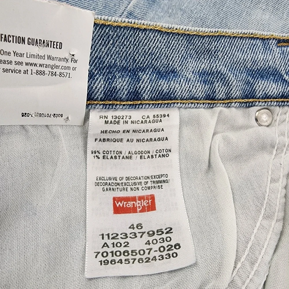 Wrangler Mens 46 Relaxed Fit FLEX Denim Jean‎ Shorts Cotton Blend 10